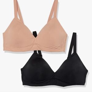 NEW 2pk. Amazon Essentials Women's Padded Bralette.